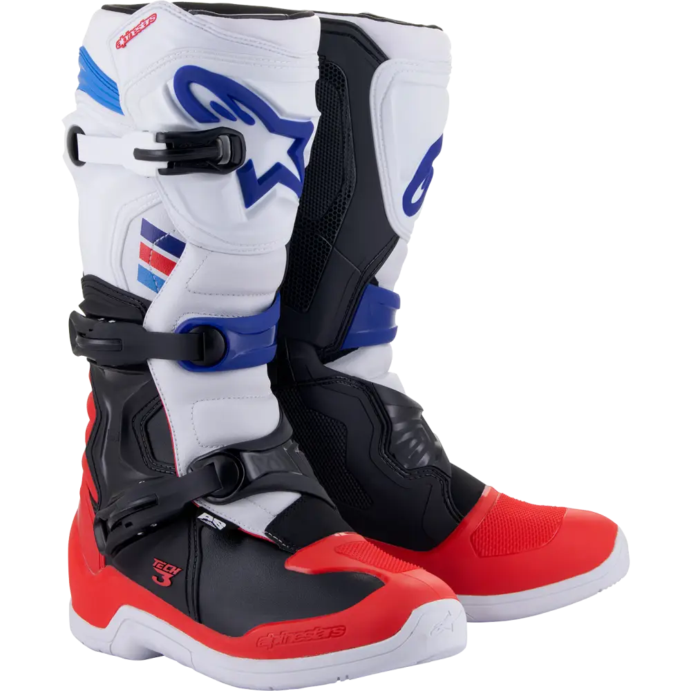 ALPINESTARS Tech 3 Boots - White/Red/Black - US 9 2013018-2307-9