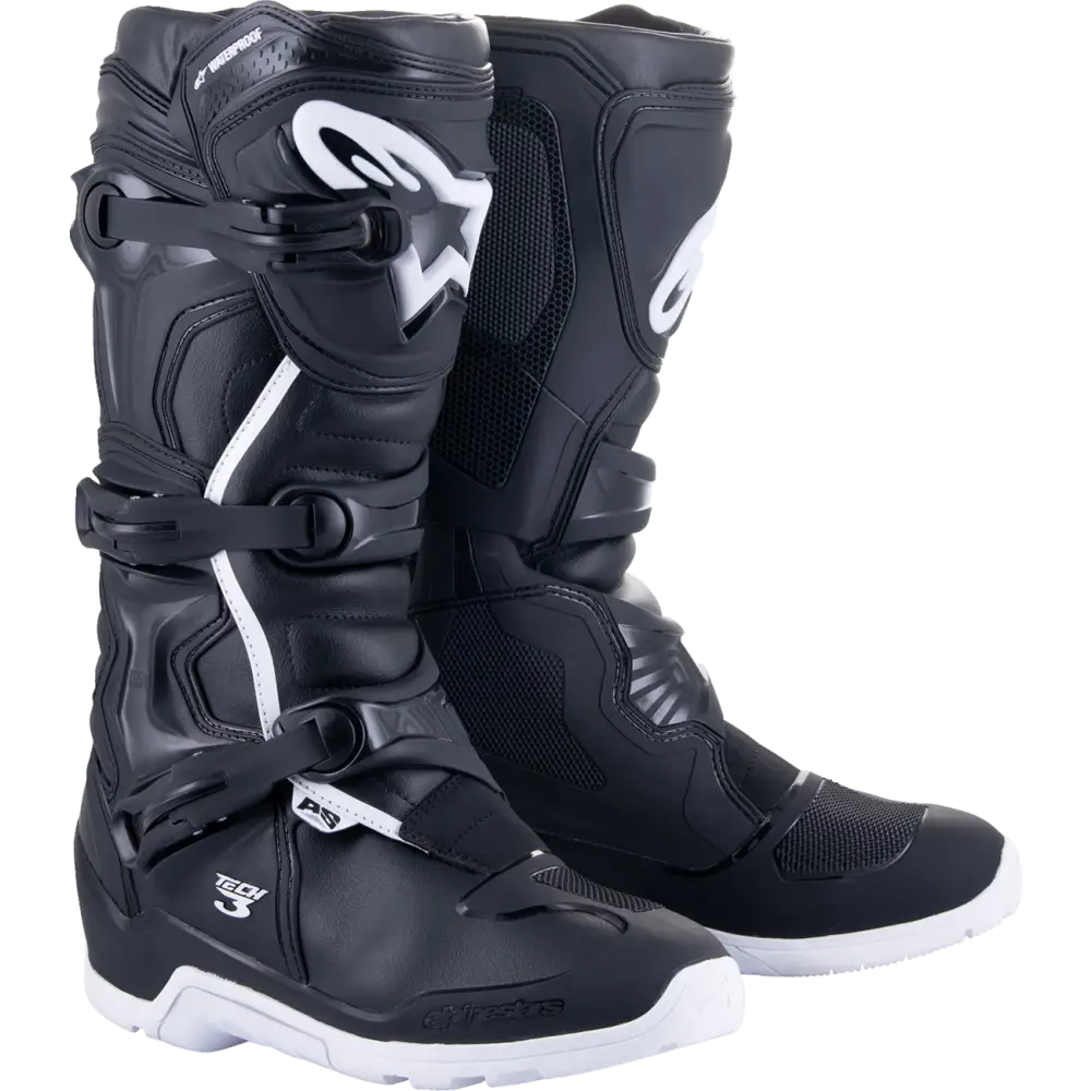 ALPINESTARS Tech 3 Enduro Waterproof Boots - Black/White - US 12/EU 47 2013324-12-12