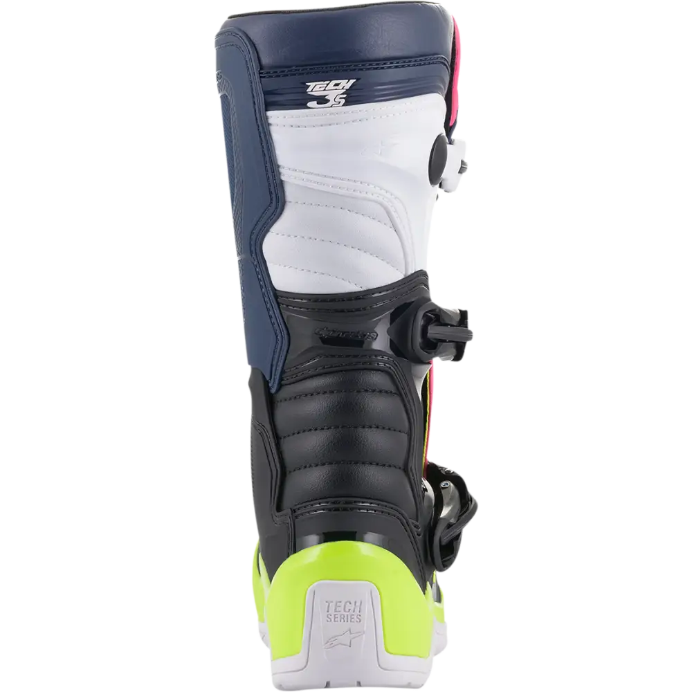 ALPINESTARS Tech 3S Boots - Black/Blue/Pink/White/Yellow - US 3 2014018-1176-3