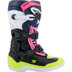 ALPINESTARS Tech 3S Boots - Black/Blue/Pink/White/Yellow - US 3 2014018-1176-3