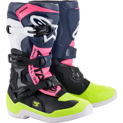 ALPINESTARS Tech 3S Boots - Black/Blue/Pink/White/Yellow - US 3 2014018-1176-3