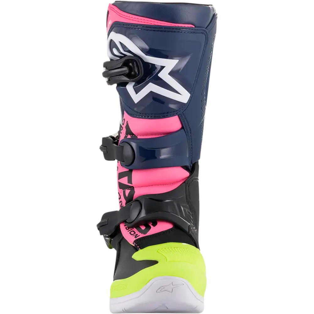 ALPINESTARS Tech 3S Boots - Black/Blue/Pink/White/Yellow - US 7 2014018-1176-7
