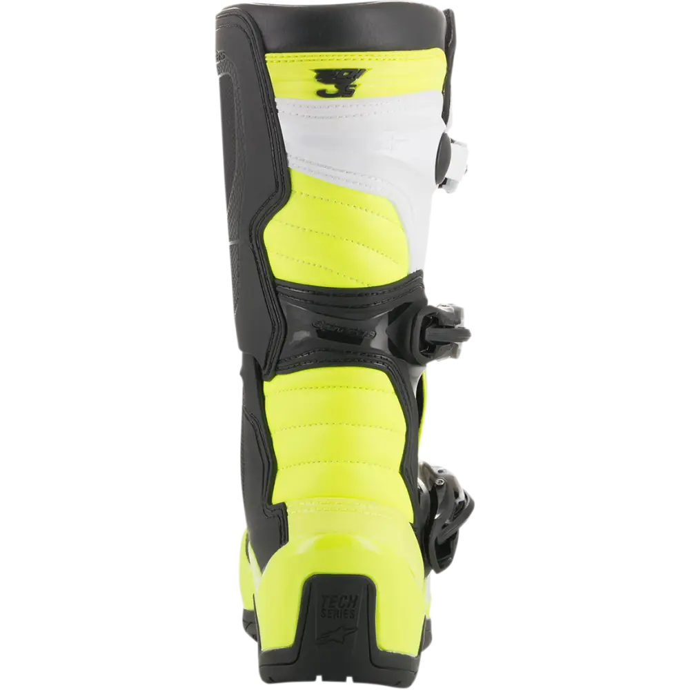 ALPINESTARS Tech 3S Boots - Black/White/Fluorescent Yellow - US 4 2014018-125-4