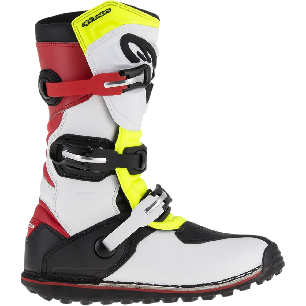ALPINESTARS Tech-T Boots - White/Red/Yellow Fluorescent/Black - US 13 2004017-2351-13