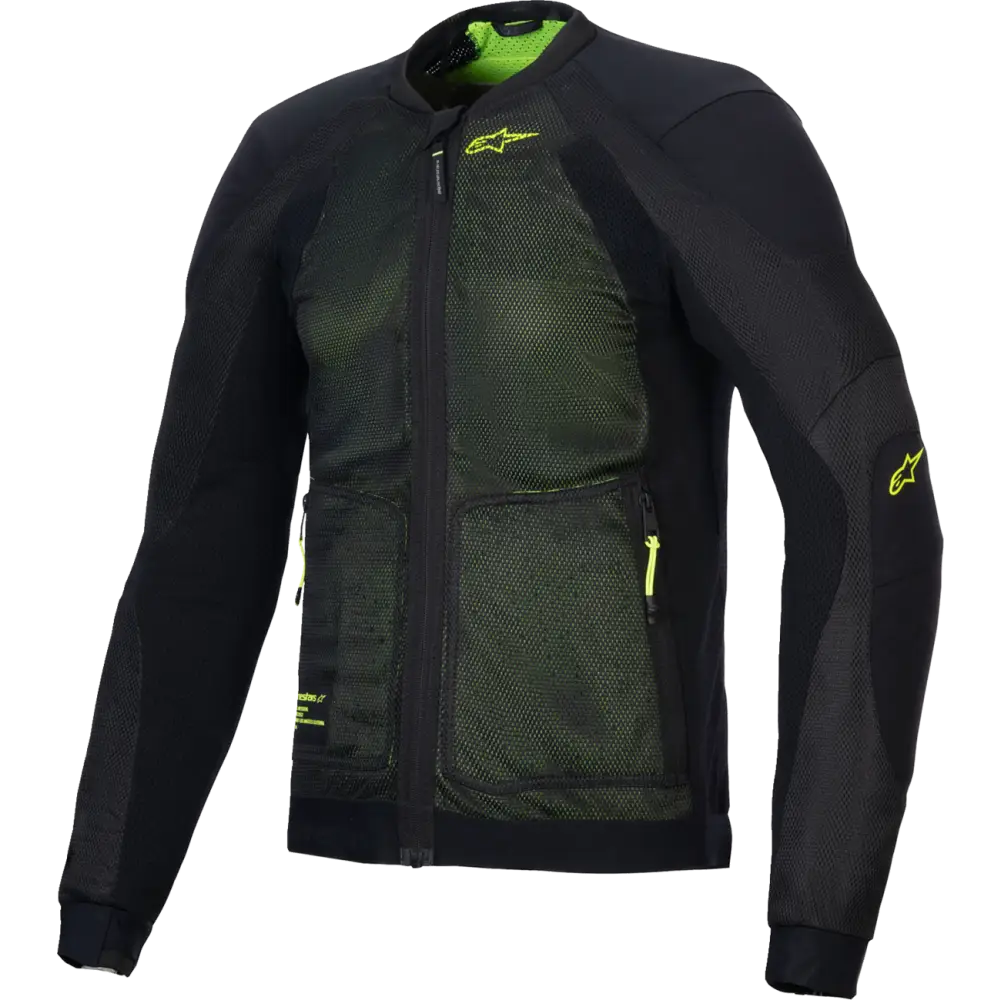 ALPINESTARS Troop-Air Jacket - Black/Fluo Yellow - 2XL 3301225-168-2XL