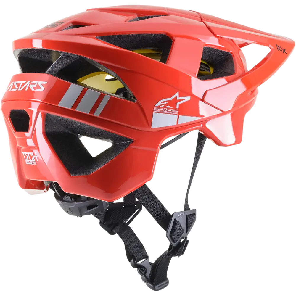 ALPINESTARS Vector Tech Helmet - Bright Red/Light Gray Glossy - MIPS? - Large 8700721-3199-LG