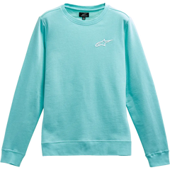 ALPINESTARS Women's Ageless Crew Fleece - Light Aqua/White - XL 1232518207226XL
