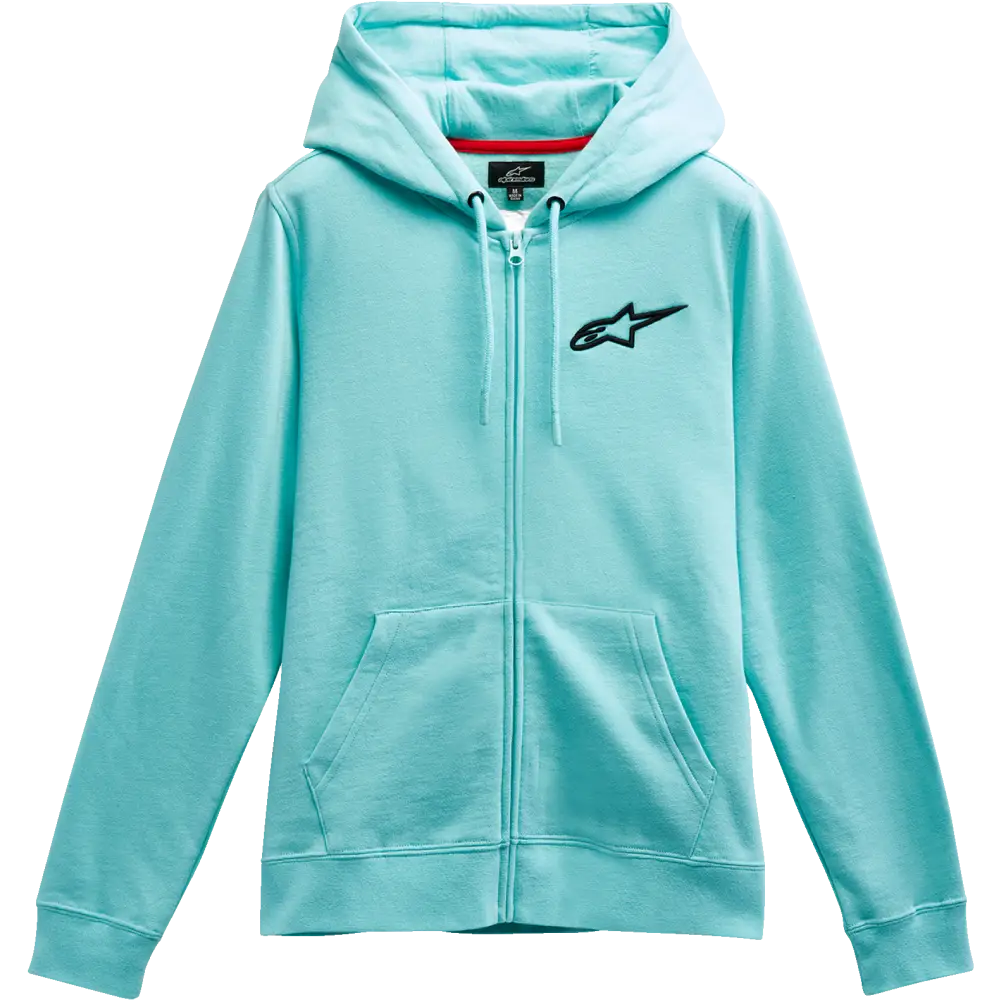 ALPINESTARS Women's Ageless Zip Hoodie - Light Aqua/Black - Medium 1232518007212M