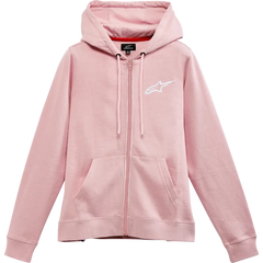 ALPINESTARS Women's Ageless Zip Hoodie - Pink/White - Medium 1232518003110M