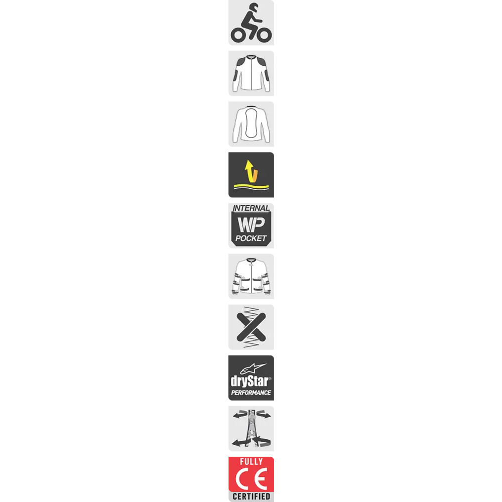 ALPINESTARS Yaguara Drystar? Jacket - Black/Gray - Medium 3203218-1192-M