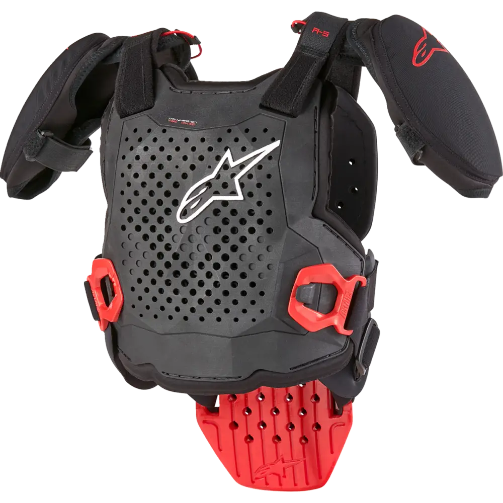 ALPINESTARS Youth A5 S v2 Chest Guard - Black/White/Red - L/XL 6740224-123-LXL