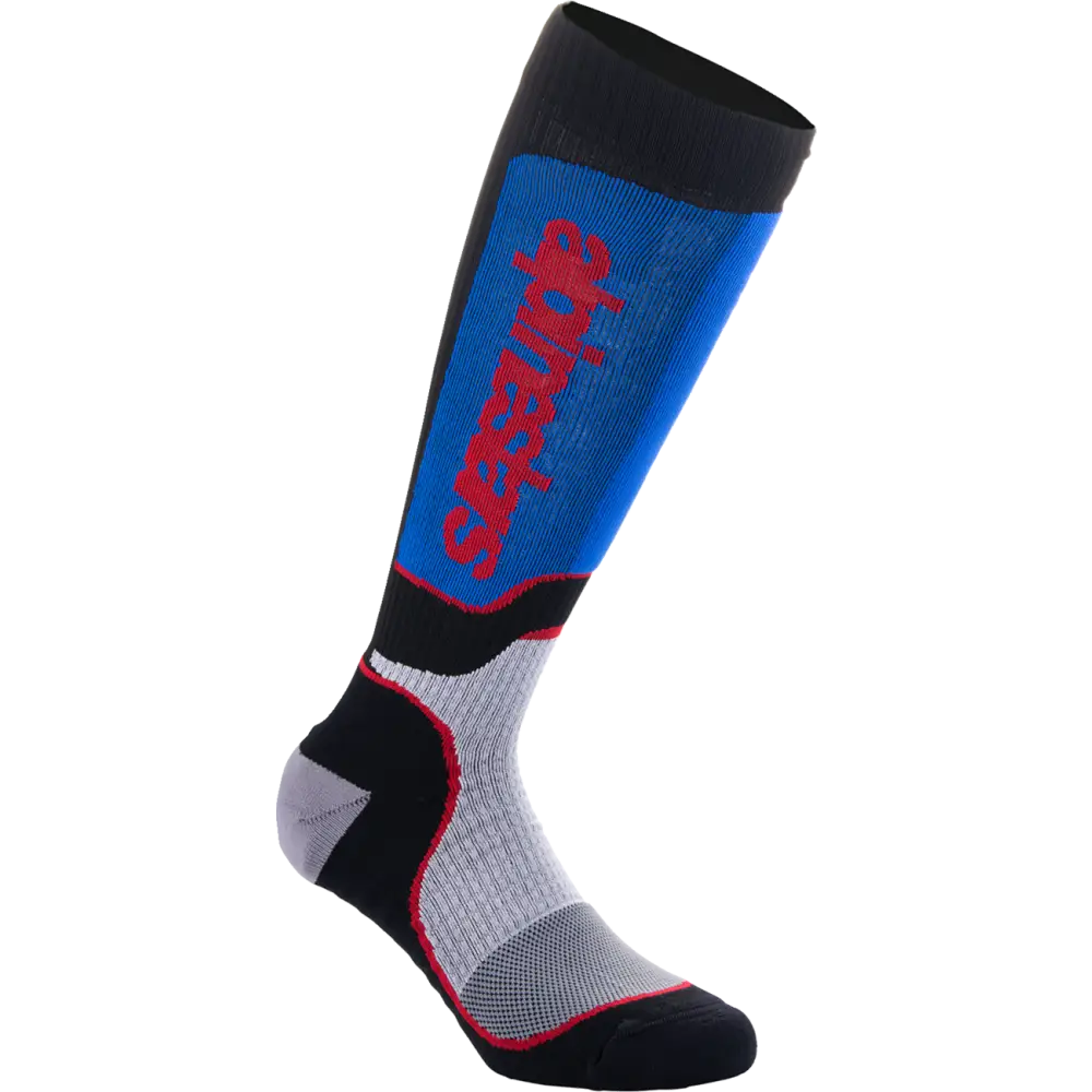 ALPINESTARS Youth MX Plus Socks - Black/White/Blue/Red - Medium/Large 4742324-1226-ML