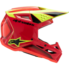 ALPINESTARS Youth SM3 Helmet - Fray - Gloss Red/Yellow Fluo/Black - Large 8301625-3051-YL
