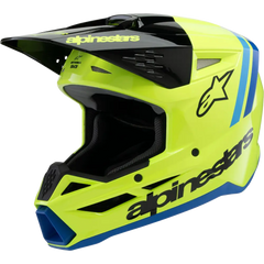 ALPINESTARS Youth SM3 Helmet - Radium - Gloss Yellow Fluo/Black/Blue - Medium 8301825-5017-YM