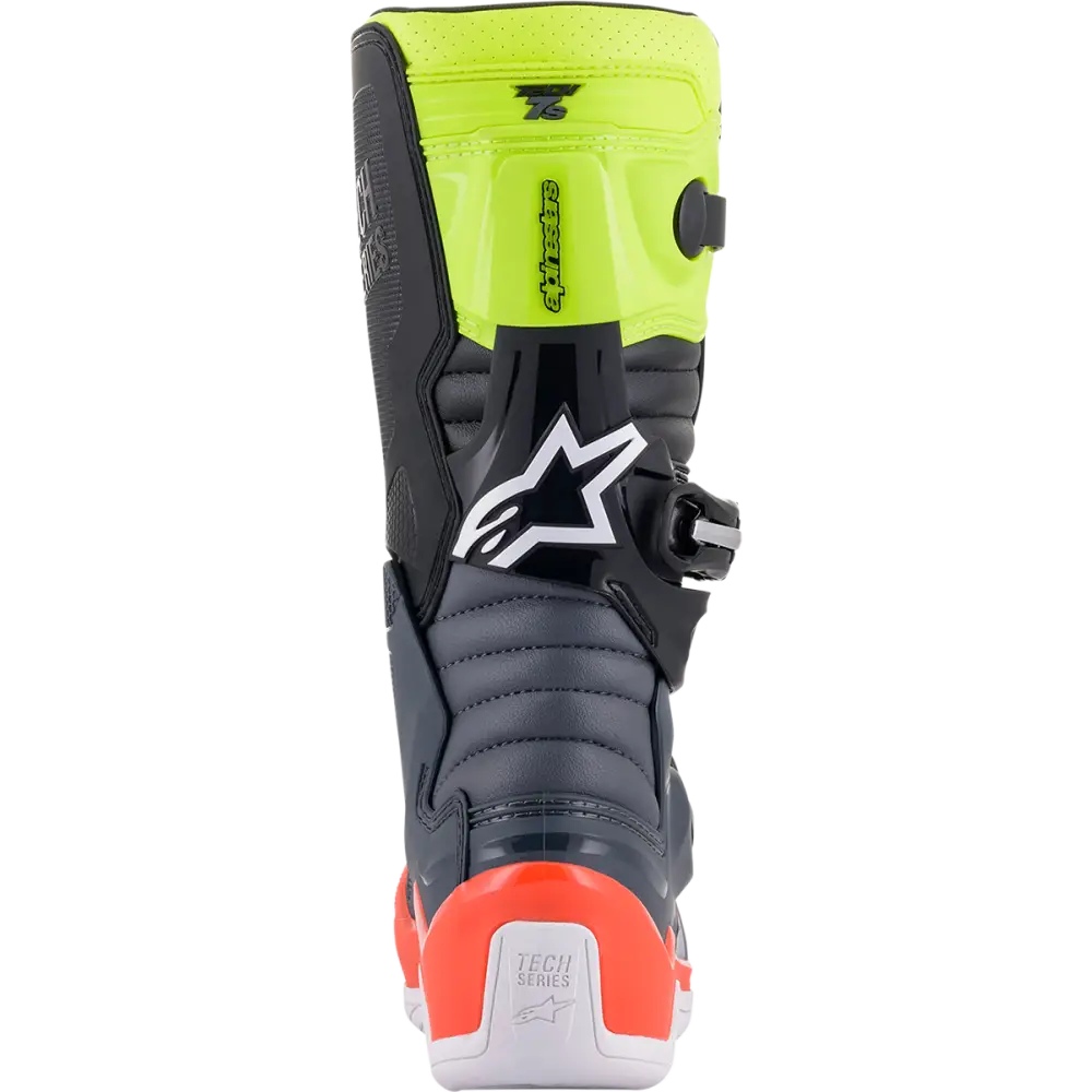 ALPINESTARS Youth Tech 7S Boots - Black/Gray/Red/White/Yellow - US 3 2015017-9058-3