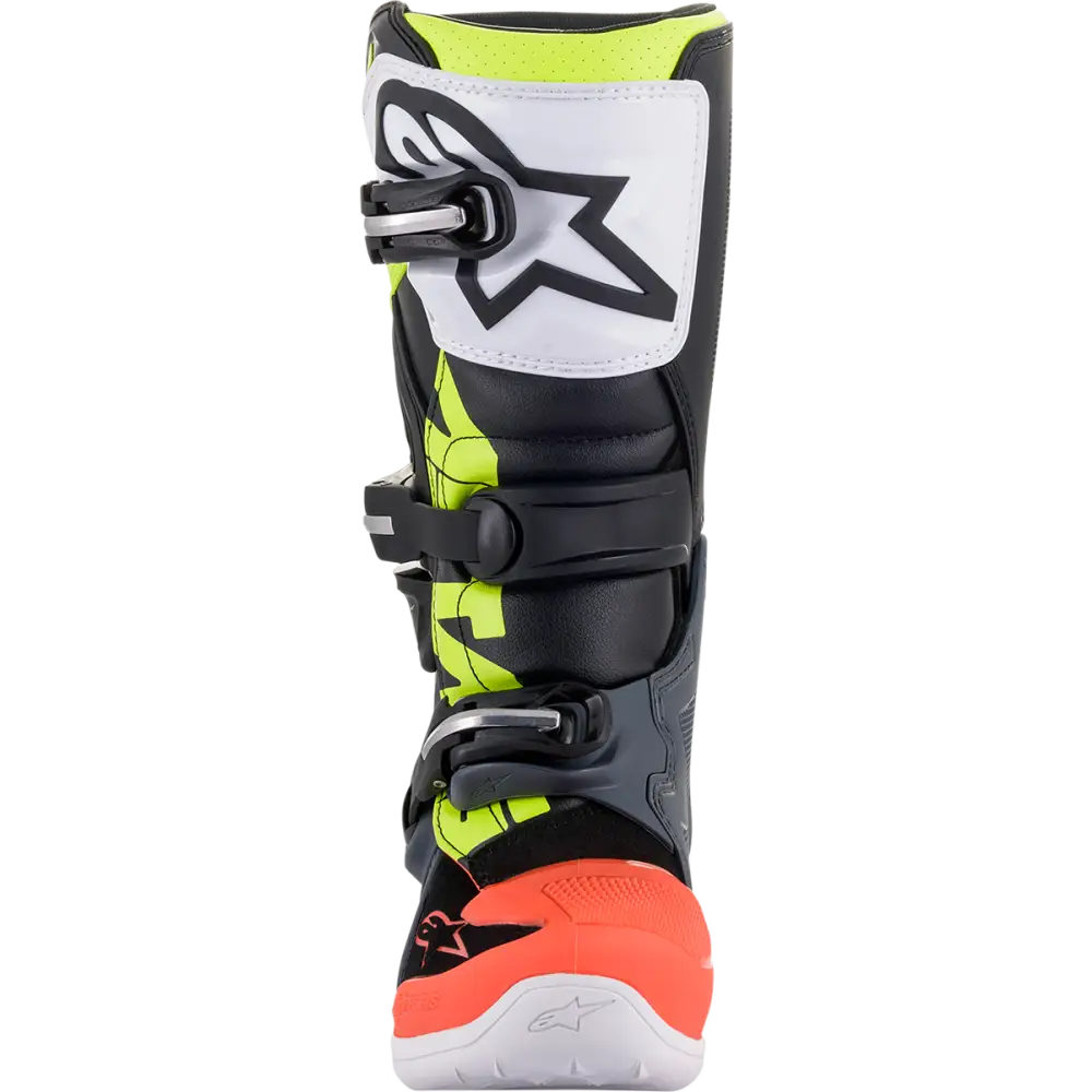 ALPINESTARS Youth Tech 7S Boots - Black/Gray/Red/White/Yellow - US 7 2015017-9058-7