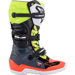 ALPINESTARS Youth Tech 7S Boots - Black/Gray/Red/White/Yellow - US 7 2015017-9058-7