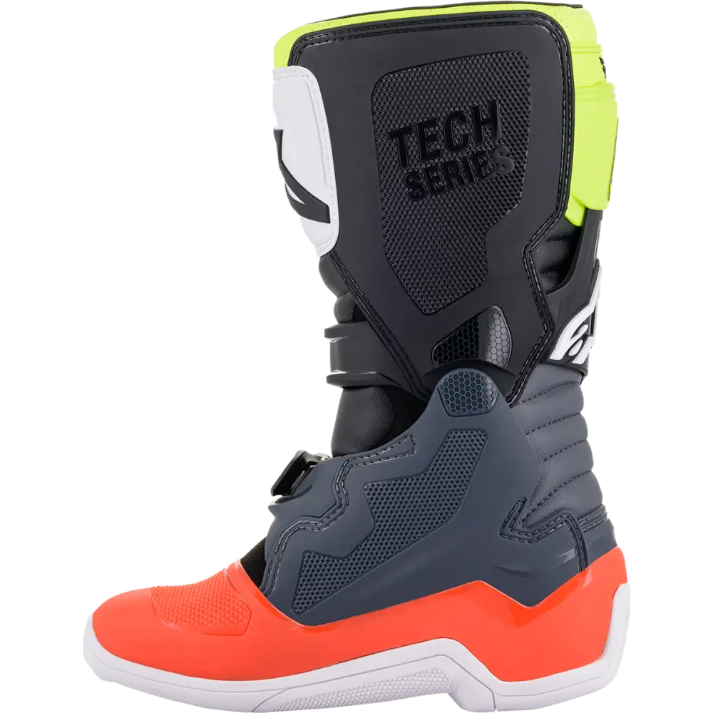 ALPINESTARS Youth Tech 7S Boots - Black/Gray/Red/White/Yellow - US 7 2015017-9058-7