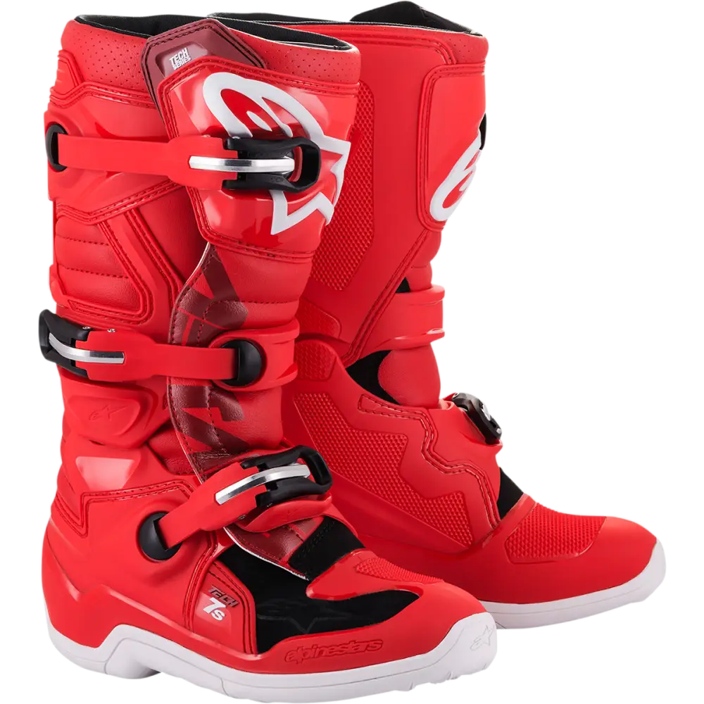 ALPINESTARS Youth Tech 7S Boots - Red - US 8 2015017-30-8