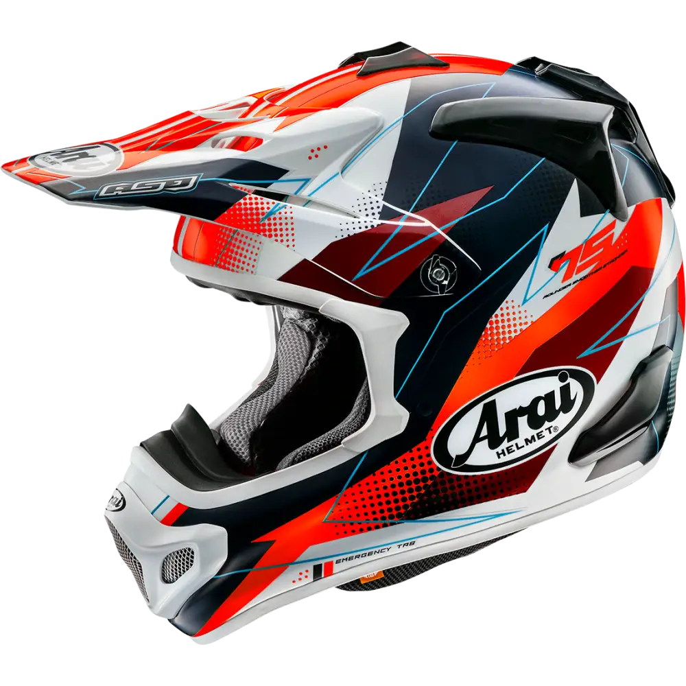 ARAI HELMETS VX-Pro4 Helmet - Resolute - Red - Large 0110-8480 - Offroad Full Face 1 Pc Adult Helmet