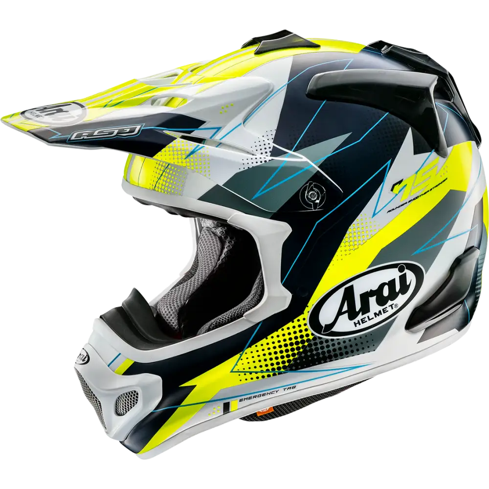 ARAI HELMETS VX-Pro4 Helmet - Resolute - Yellow - Large 0110-8485 - Offroad Full Face 1 Pc Adult Helmet