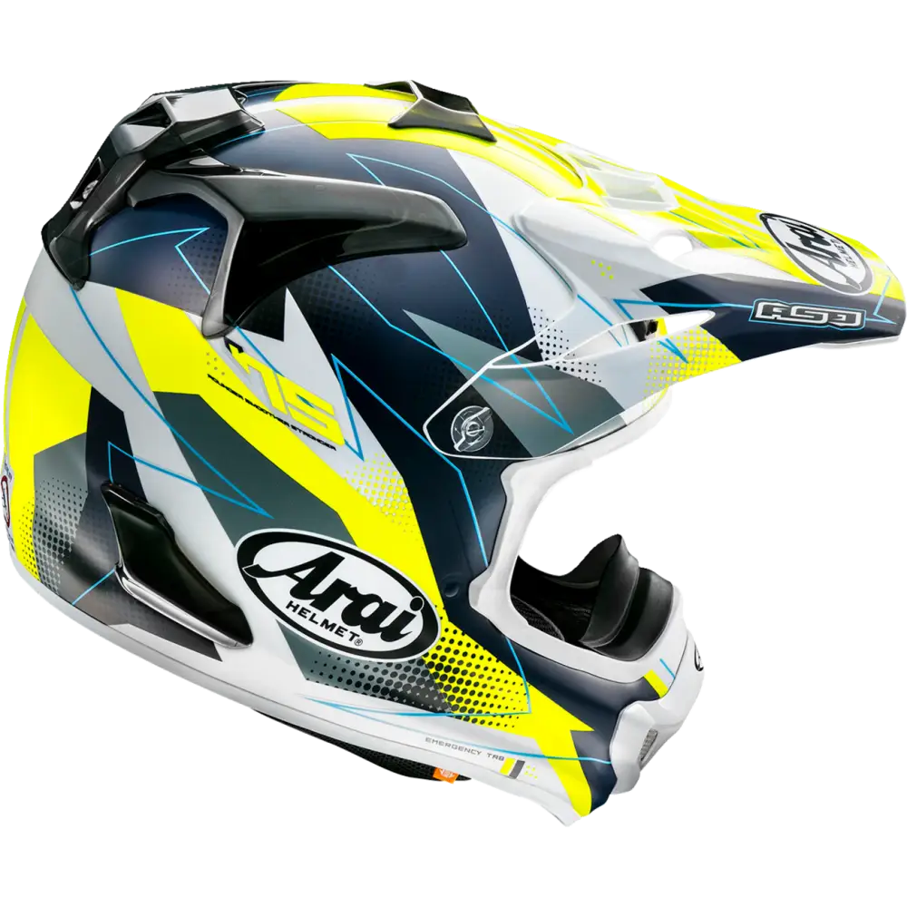 ARAI HELMETS VX-Pro4 Helmet - Resolute - Yellow - Large 0110-8863 - Offroad Full Face 1 Pc Adult Helmet