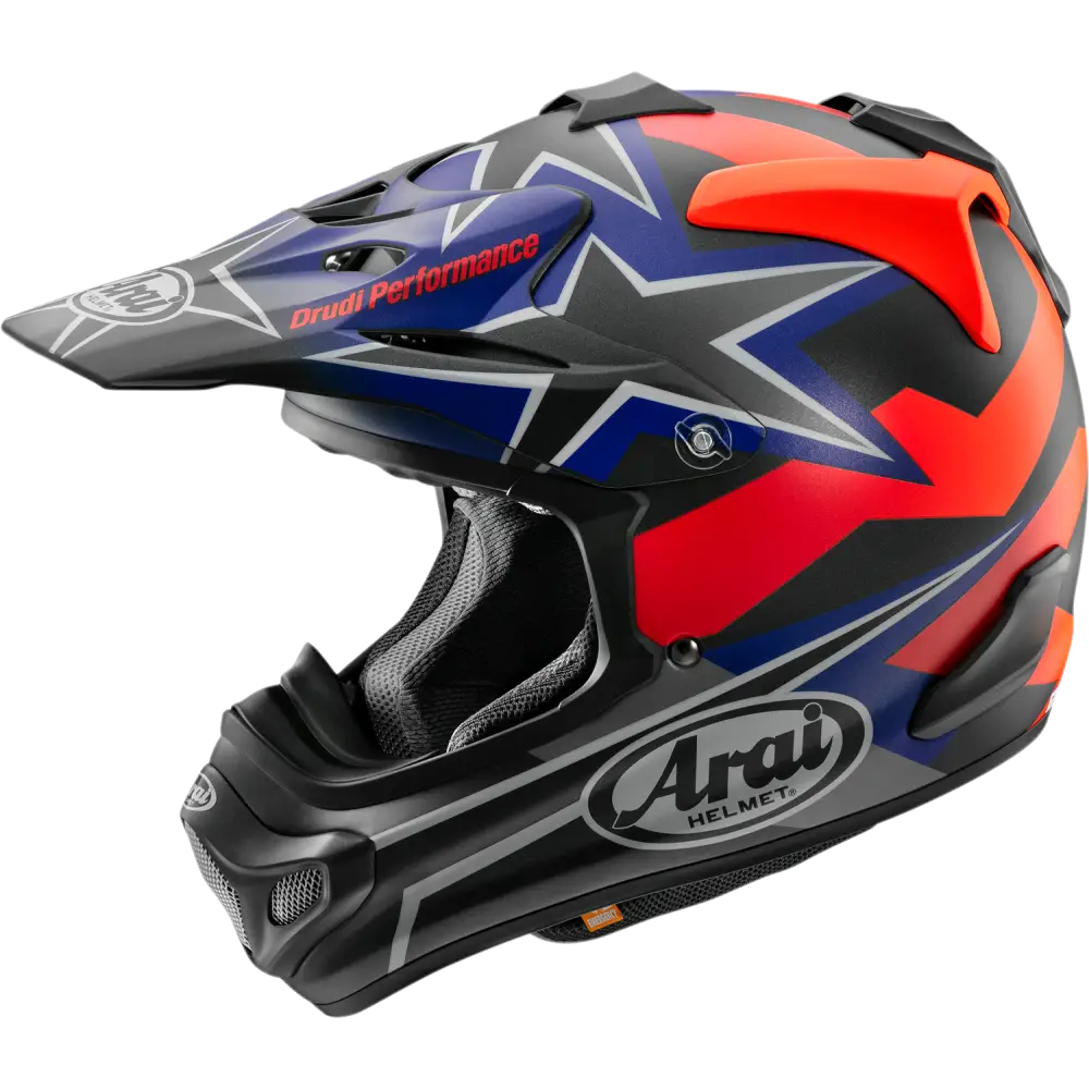 ARAI HELMETS VX-Pro4 Helmet - Stars & Stripes - Black Frost - Large 0110-8209 - Offroad Full Face 1 Pc Adult Helmet