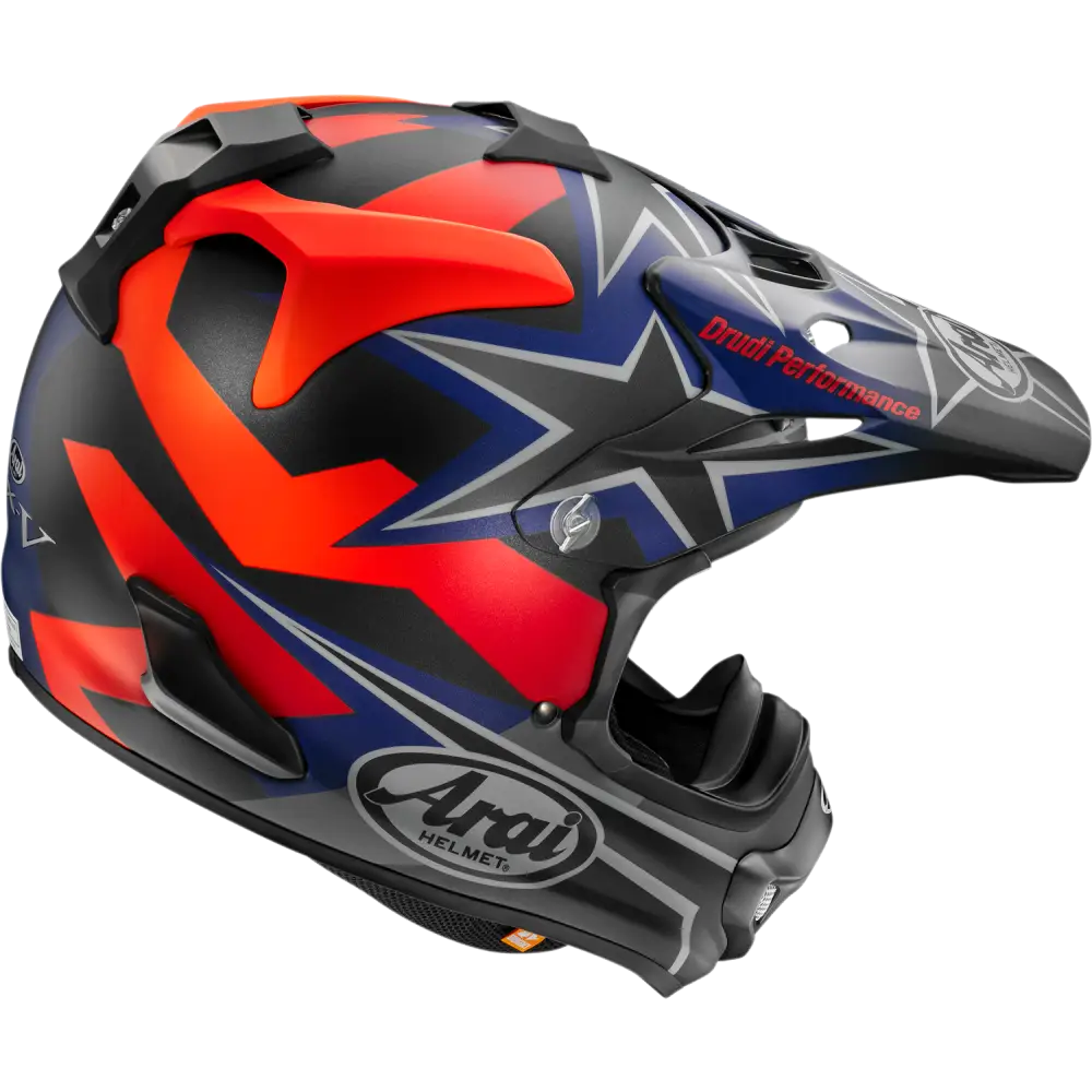 ARAI HELMETS VX-Pro4 Helmet - Stars & Stripes - Black Frost - Large 0110-8209 - Offroad Full Face 1 Pc Adult Helmet