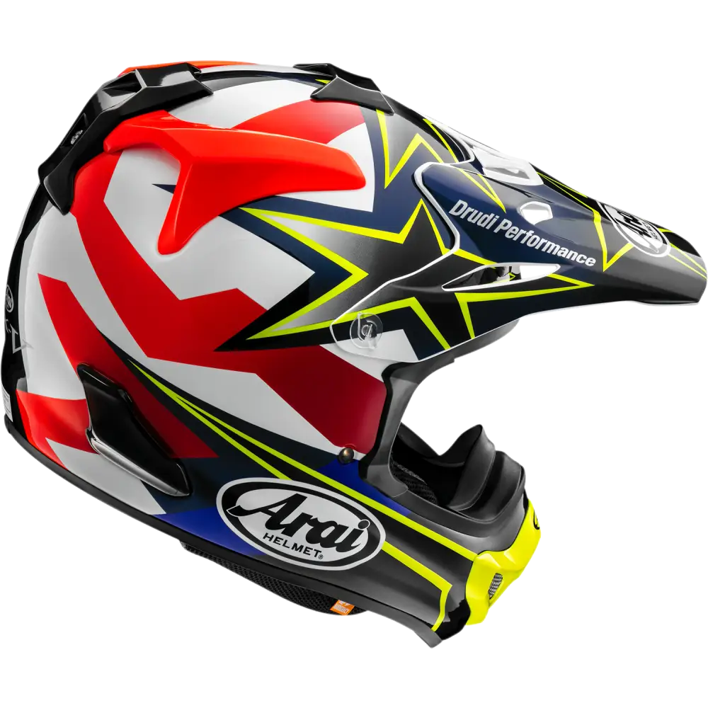 ARAI HELMETS VX-Pro4 Helmet - Stars & Stripes - Yellow - Large 0110-8204 - Offroad Full Face 1 Pc Adult Helmet