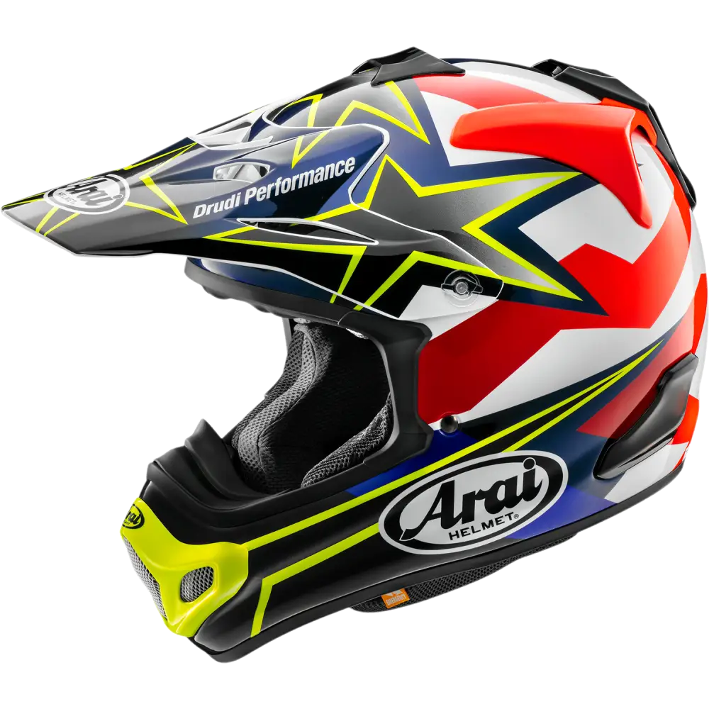 ARAI HELMETS VX-Pro4 Helmet - Stars & Stripes - Yellow - Large 0110-8204 - Offroad Full Face 1 Pc Adult Helmet