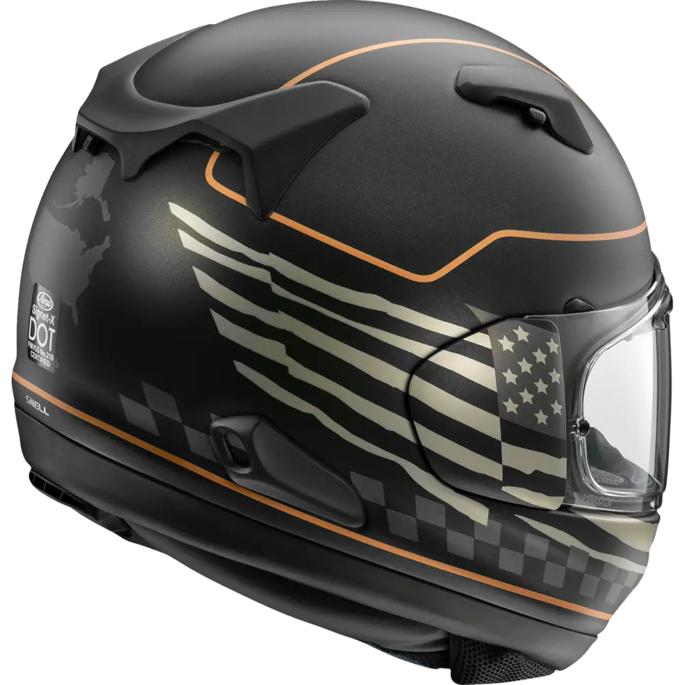 Arai Signet-X US Flag Black Frost Helmet | XS-2XL - Motorcycle Helmets