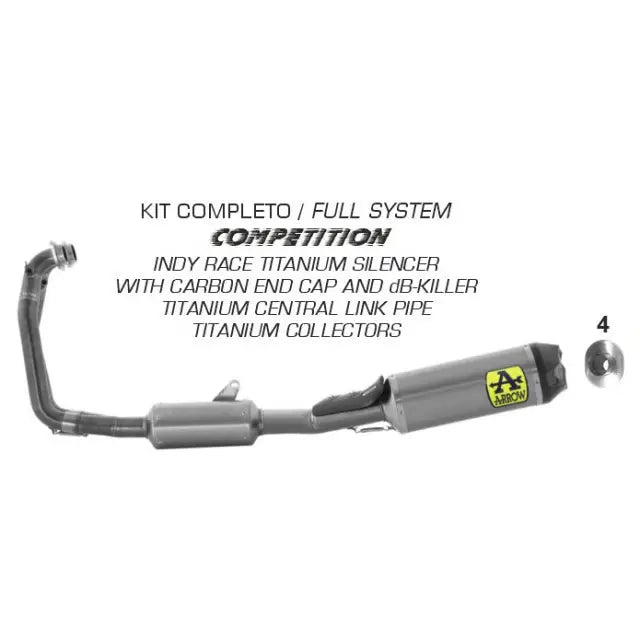 Arrow Aprilia Rs 660 ’20 Full Titanium Complete Competition Kit High Version With Indy Race Silencer 71215ckz - Exhaust