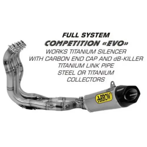 Arrow Competition EVO Titianium Exhaust for BMW S1000RR 2015-2019 71142CKZ - Exhaust