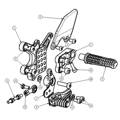 Attack Performance Rear Set Kit Aprilia RSV4 17- | Tuono 17- (Copy) - Rear Set Kit