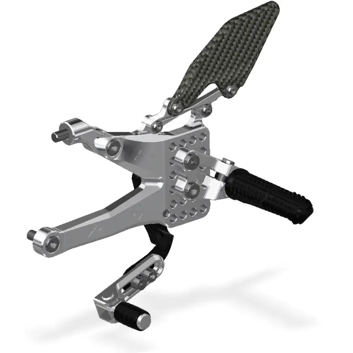 Attack Performance Rear Set Kit Ducati V4 2018 - Clear - Rear Set Kit