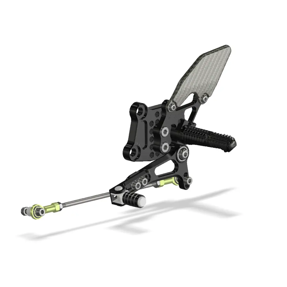 Attack Performance Rear Set Kit Kawasaki Ninja 250-300 Black - Rear Set Kit