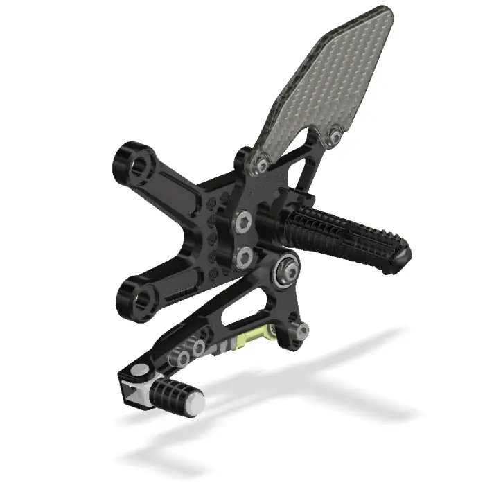 Attack Performance Rear Set Kit Kawasaki ZX10R 11-15 - Black - Rear Set Kit