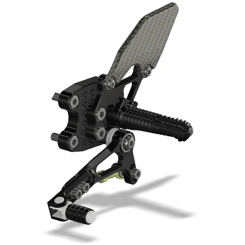 Attack Performance Rear Set Kit Suzuki GSXR1000 05-06 - Black - Rear Set Kit