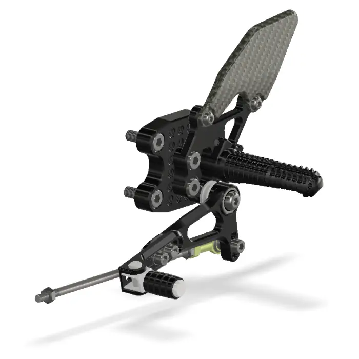 Attack Performance Rear Set Kit Suzuki GSXR1000 07-08 - Black - Rear Set Kit