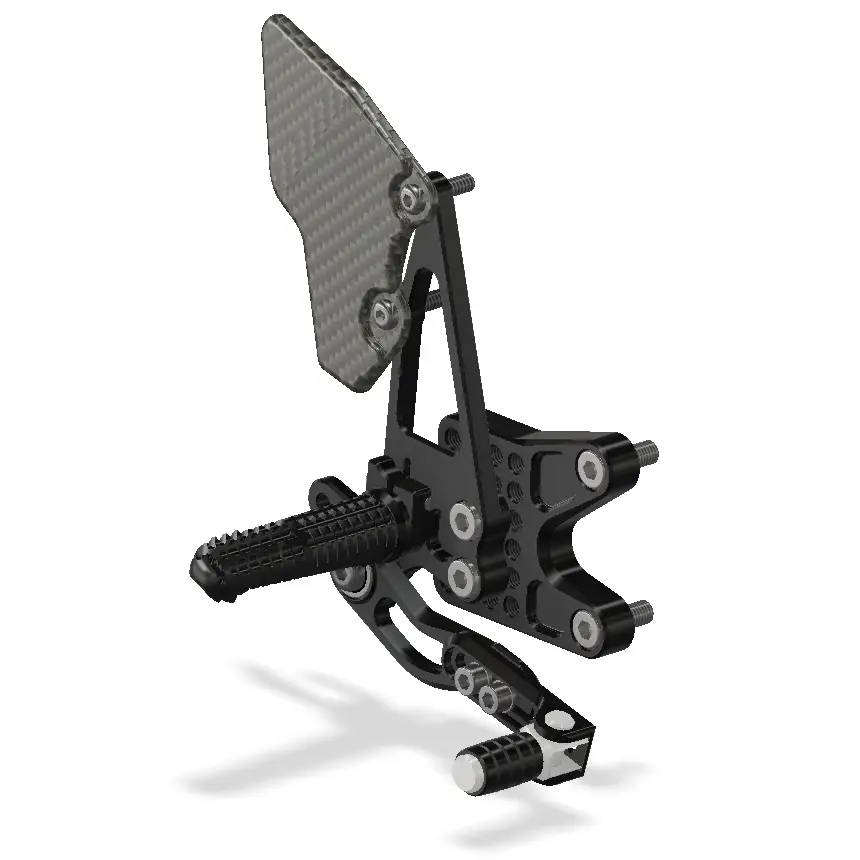 Attack Performance Rear Set Kit Suzuki GSXR600/750 04-05 - Black - Rear Set Kit