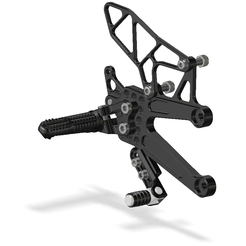 Attack Performance Rear Set Kit Yamaha YZF R1 04-06 - Black - Rear Set Kit