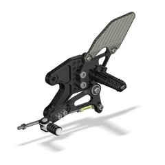 Attack Performance Rear Set Kit Yamaha YZF R3 2015- - Black - Rear Set Kit