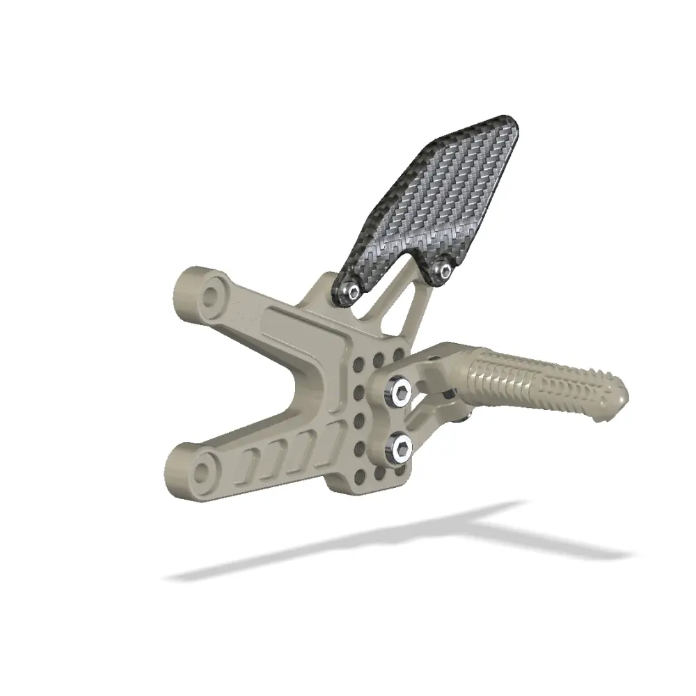 Attack Performance Rear Set Kit Yamaha YZF R6 06- (Carbon Heel Guards) - Aero Hard - Rear Set Kit