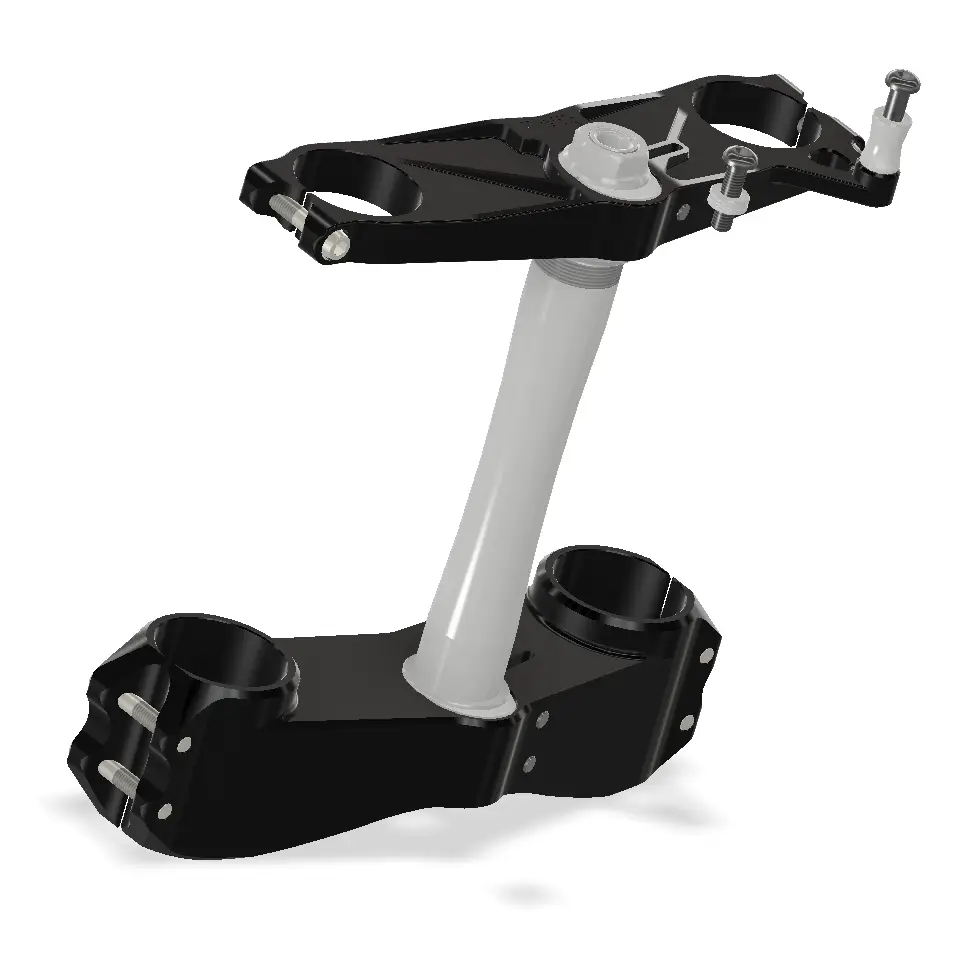 Attack Performance Triple Clamp Kit Kawasaki ZX6R 09- Black - Triple Clamps