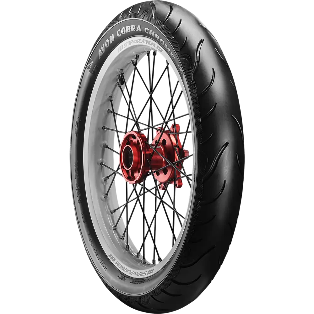 AVON Tire - Cobra Chrome AV91 - Front - 120/70-21 - Wide Whitewall - 68V 638157