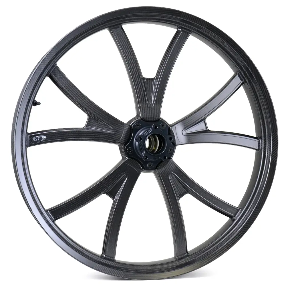 BST Torque TEK 5 Split Y-Spoke Carbon Fiber Front Wheel for the Harley Davidson Indian and V-Twin Custom Models - 3.5 x