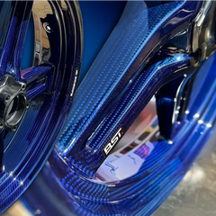 BST Twin TEK 5 Spoke Carbon Fiber Rear Wheel for the Harley Davidson Indian and V-Twin Custom Models - 5.5 x 17 - wheels