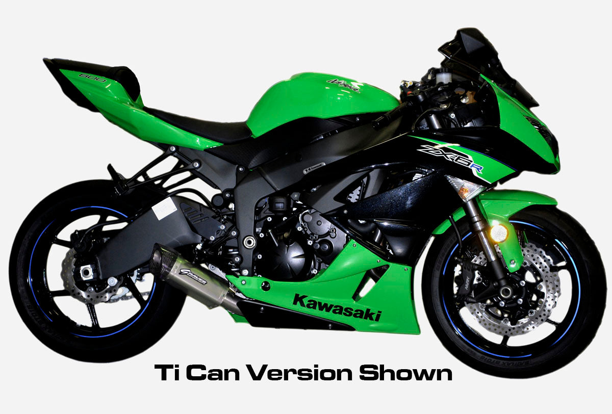 Graves Motorsports Kawasaki ZX14R Carbon Fiber Cat Back Slip-on Exhaust