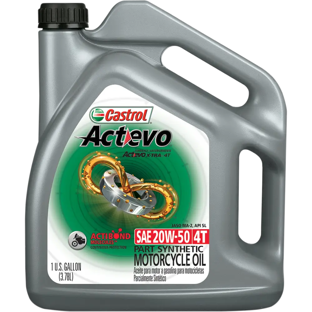 CASTROL Act Evo? Semi-Synthetic 4T Engine Oil - 20W-50 - 1 U.S. gal. 15D7D1