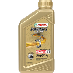 CASTROL Power 1? Synthetic Engine Oil - V-Twin - 20W-50 - 1 U.S. quart 15D28D